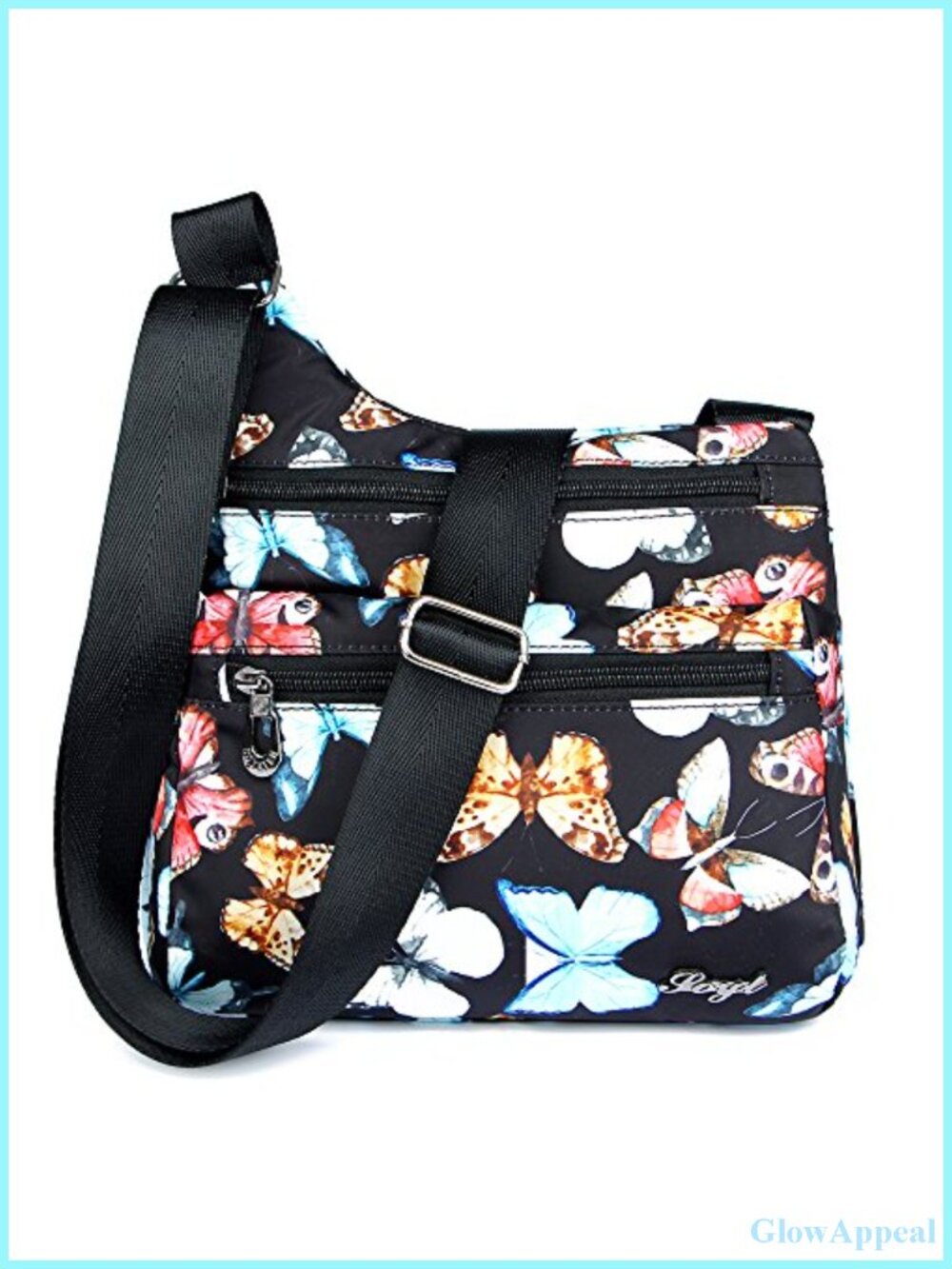 Nylon Multi-Pocket Crossbody Purse for Women Travel Shoulder Bag